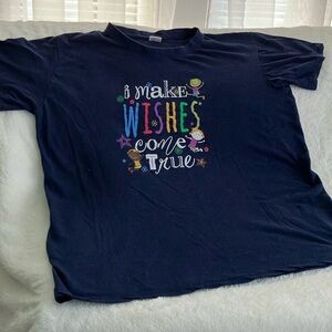Navy blue I make wishes come true on the front size, large, special edition
